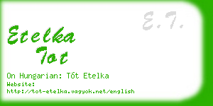 etelka tot business card