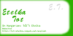 etelka tot business card